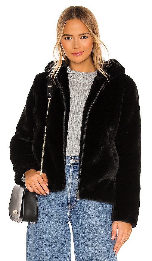 faux fur zip up hoodie