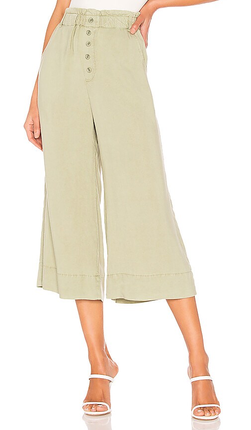 Button Front Crop Pant
