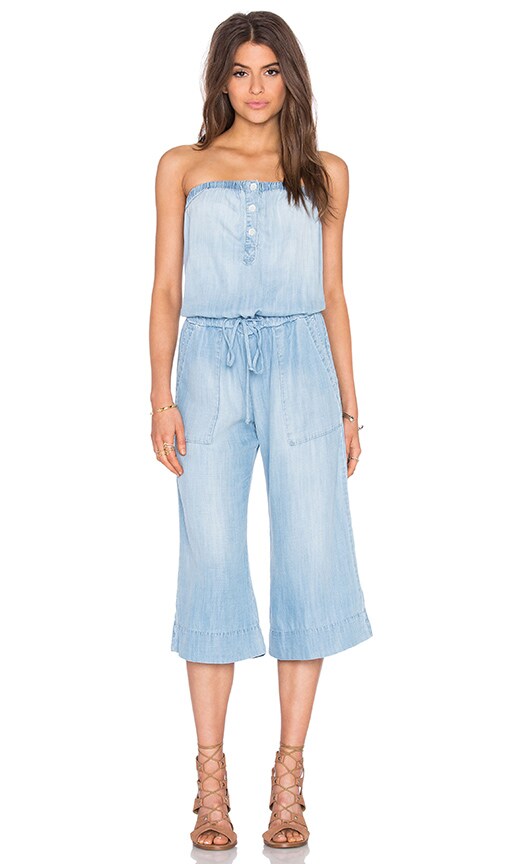 strapless cropped jumpsuit