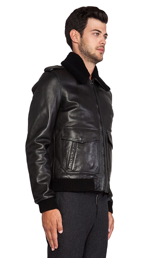 blk dnm shearling jacket
