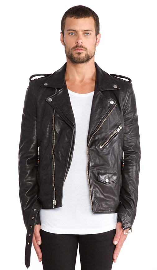 BLK DNM Leather Jacket 5 in Black | REVOLVE