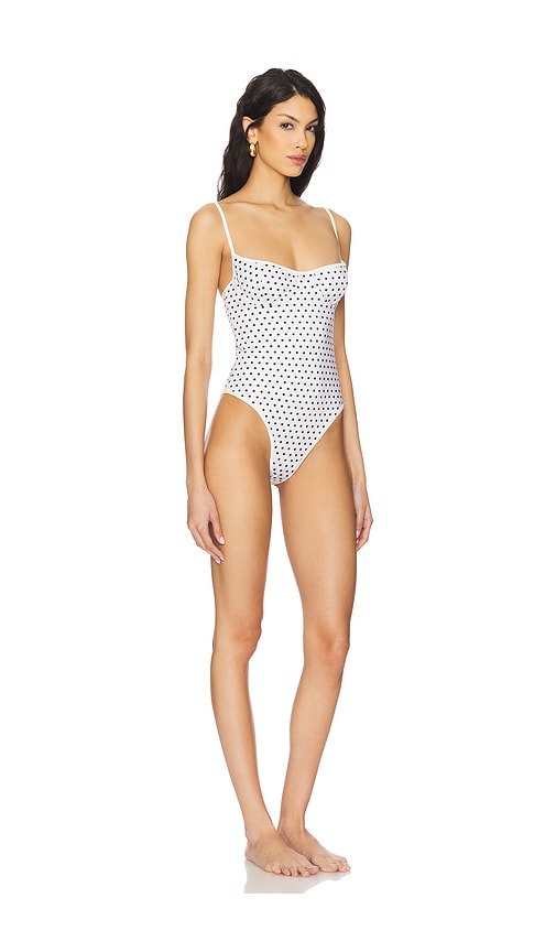 Shop Belle The Label Deniz One Piece In White Polka