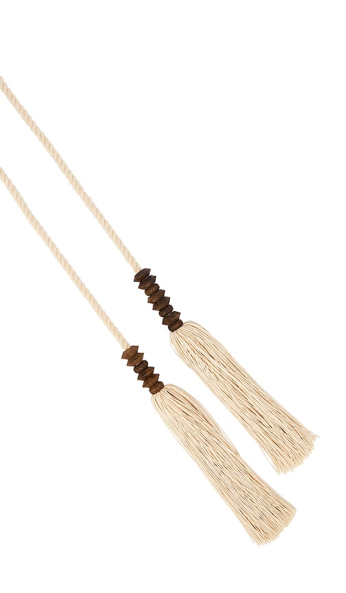 Balmain Gürtel Rope & Wood In Beige. 