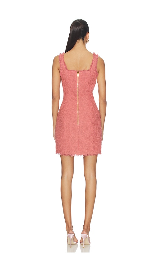  Balmain Two Pockets Straight Tweed Short Dress In Rose. Size 38. Also In 40. 