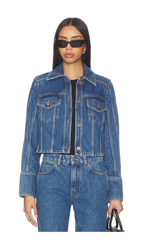  Balmain Denim Jacket In Blue. Size 34. Also In 36, 38. 