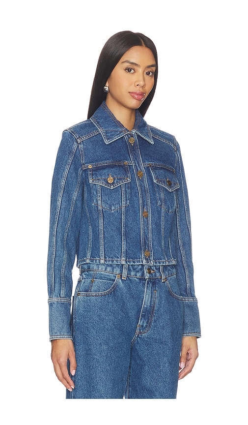  Balmain Denim Jacket In Blue. Size 34. Also In 36, 38. 