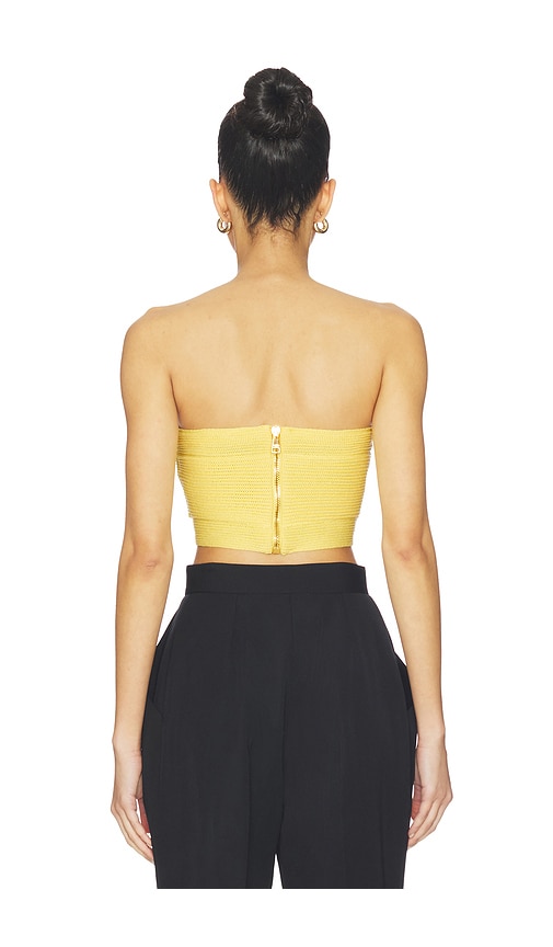  Balmain Oberteil Brassiere Knit In Yellow. Größe 34. Also In 36, 38, 40, 42. 