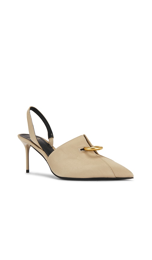  Balmain Piercing Slingback Pump In Beige. Size 36. Also In 38, 40. 