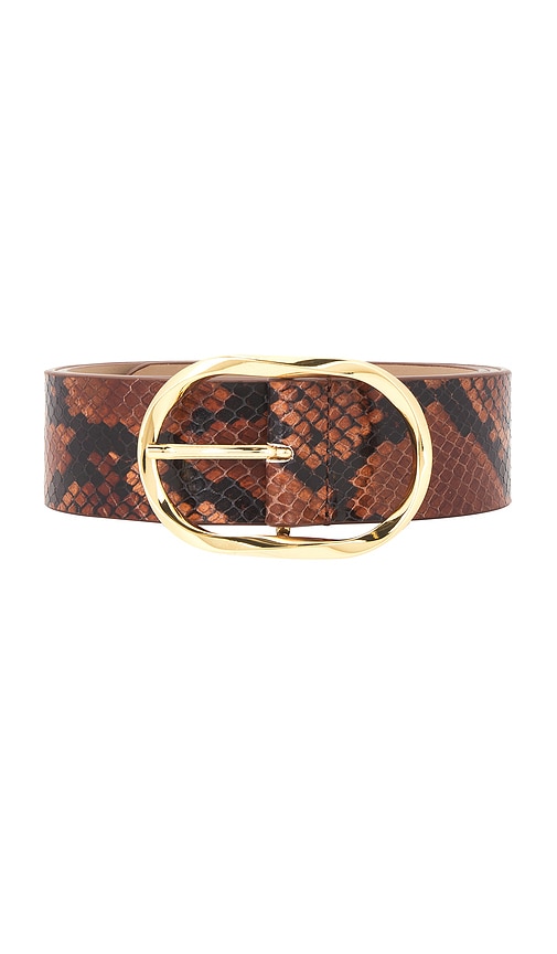  B-low The Belt Kyra Python Belt In Cognac. Size S. Also In Xs, M, L. 