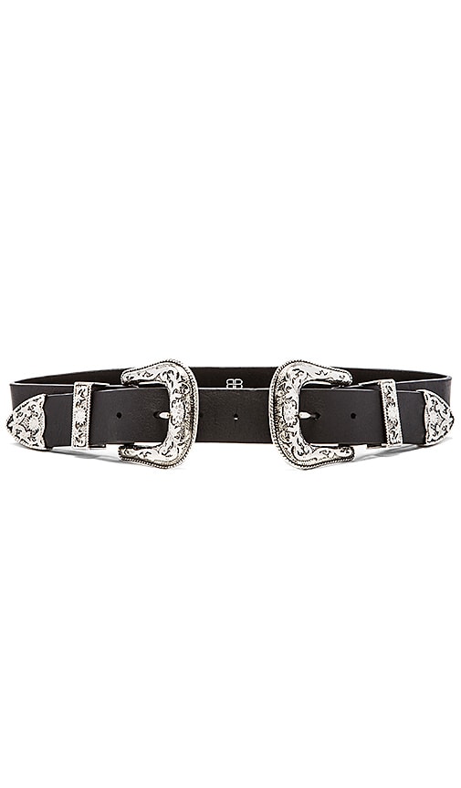 B-Low the Belt Bri Bri Waist Belt in Black & Silver
