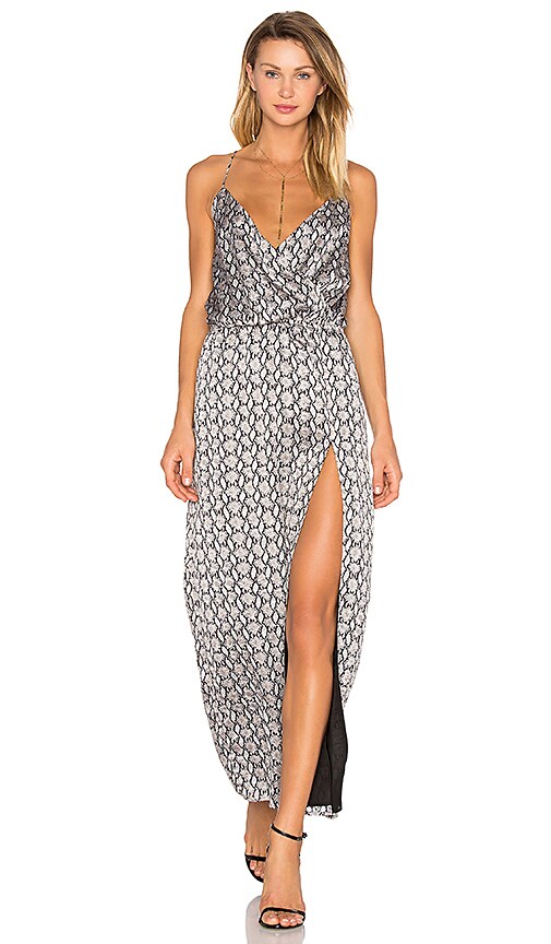 Snake Print Side Slit Dress