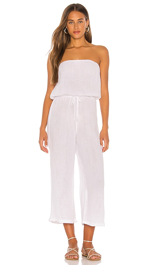 Blue Life Bell Jumpsuit in White | REVOLVE