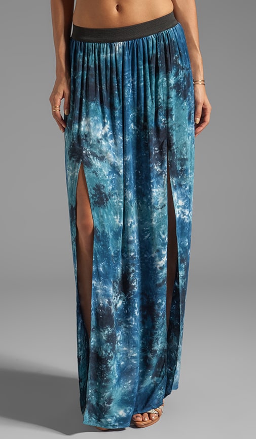High Waist Double Slit Skirt
