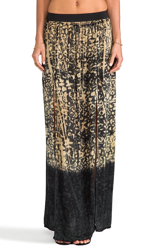 High Waisted Double Slit Skirt