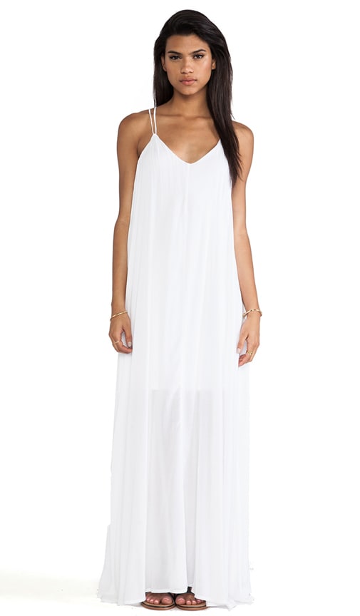 white trapeze dress