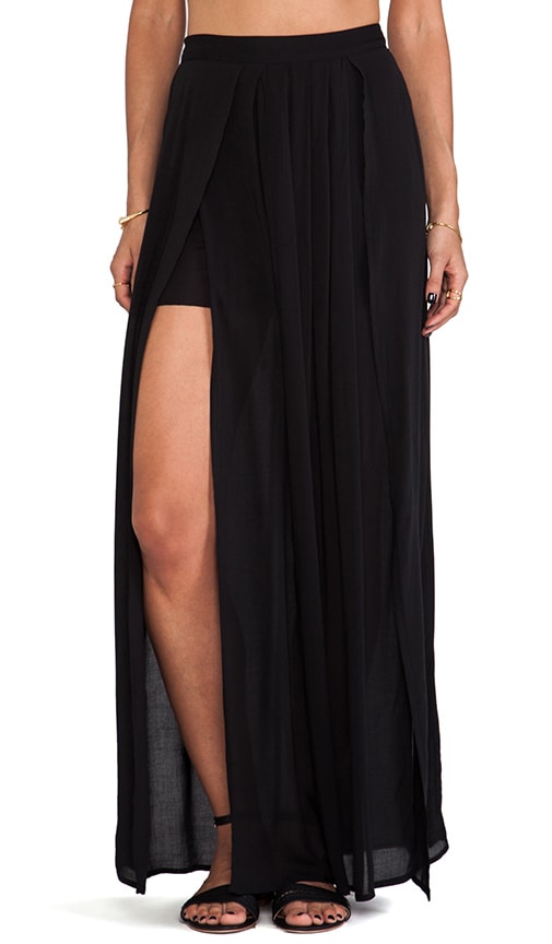 Pleated Maxi Skirt