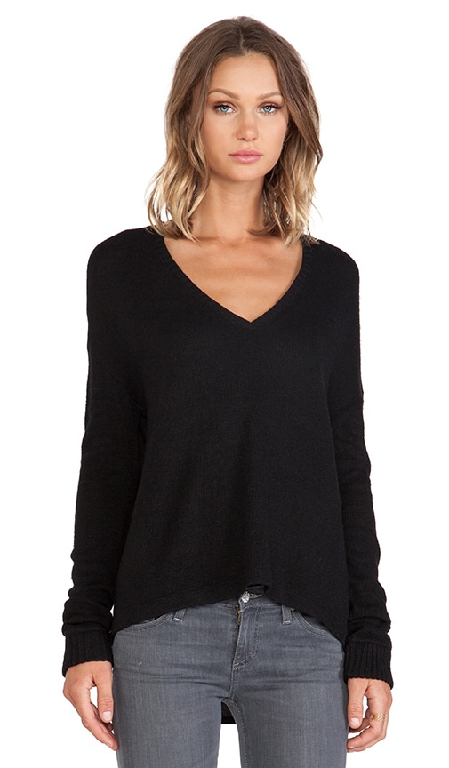 Drop Shoulder V-Neck Sweater