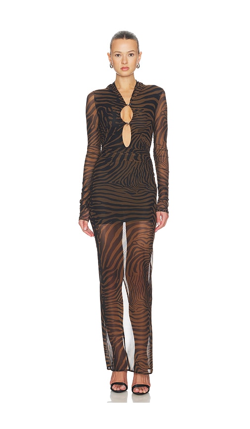 Blumarine Print Net Dress