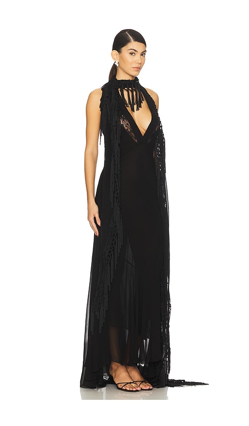 Blumarine Embroidered Georgette Dress