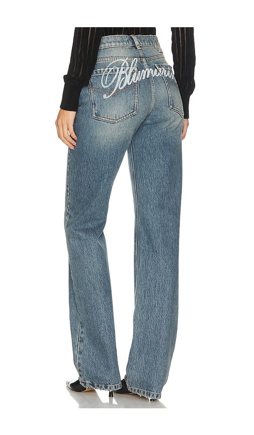 Blumarine Denim Straight Leg In Blue