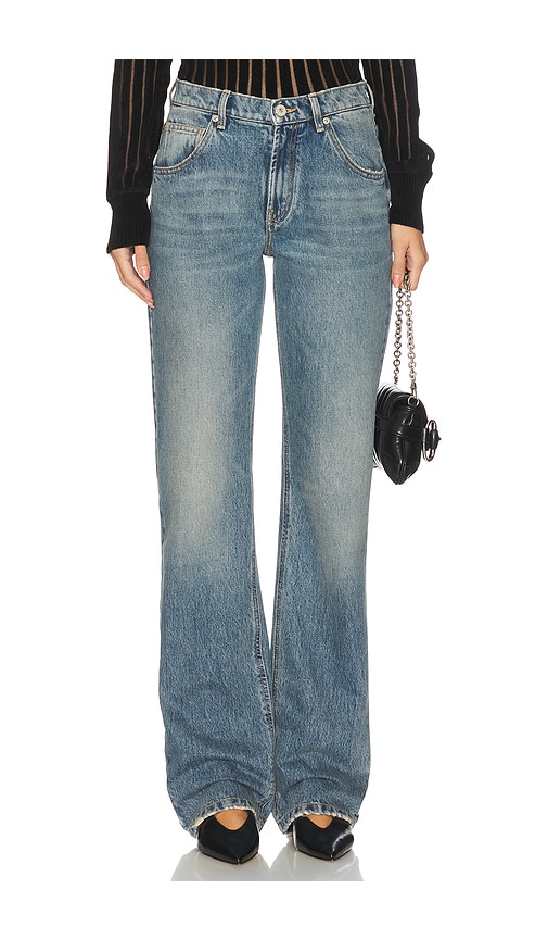 Blumarine Denim Straight Leg In Blue