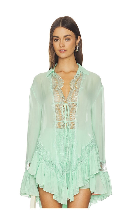 Blumarine Georgette Top With Lace