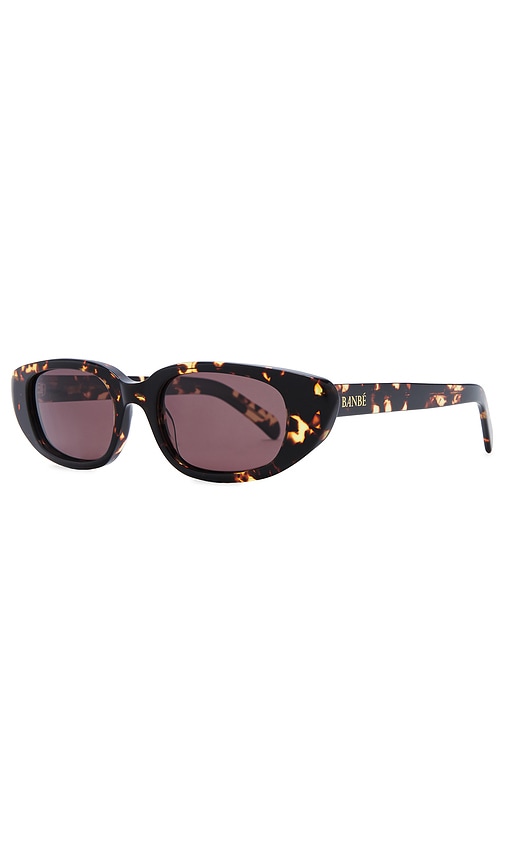 Shop Banbe The Mimi Sunglasses In Amber Tort & Auburn