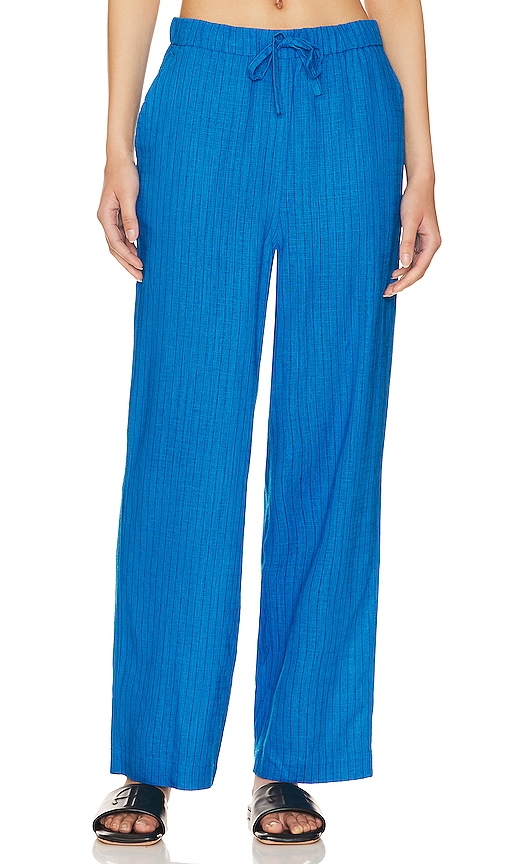 AEXAE Linen Trousers in Light Blue