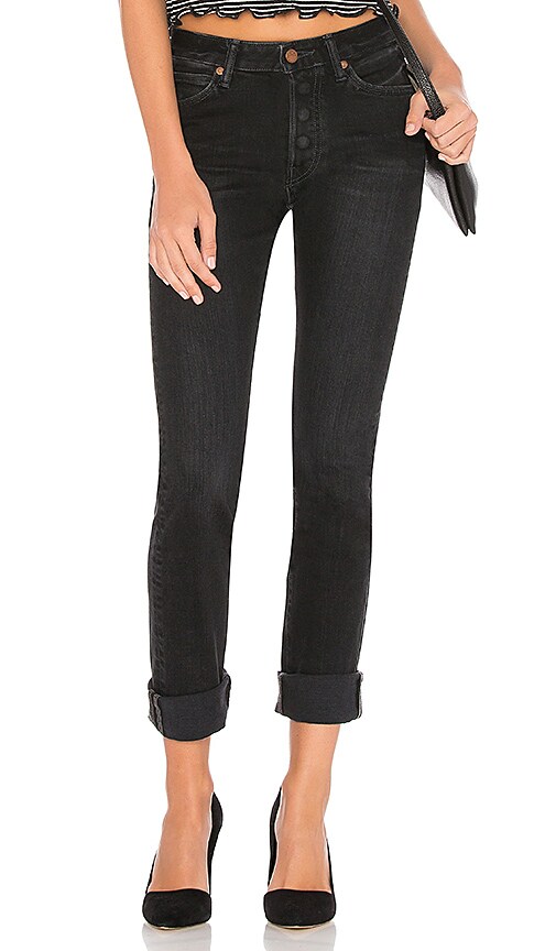 Brappers Denim Tight Straight Soft Distressed in Black
