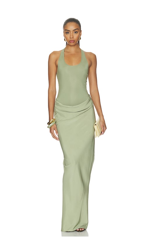 pistachio green maxi dress Bella Maxi Dress, in Pistachio Luxe Satin, Size: XL | Show Me Your Mumu