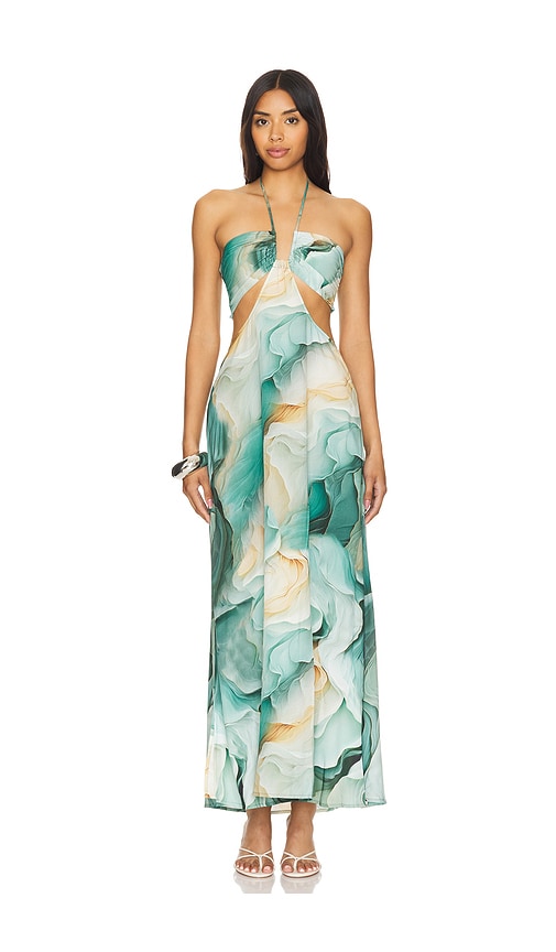 Shop Boamar Chamberlain Dress In Aura Swirl