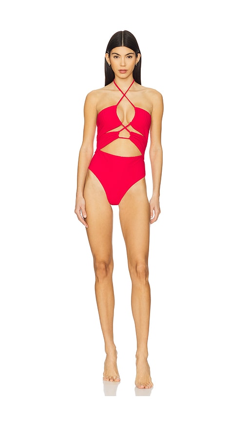 Neff One Piece Swimsuit in Red. - size XS (also in L, M, S, XL)