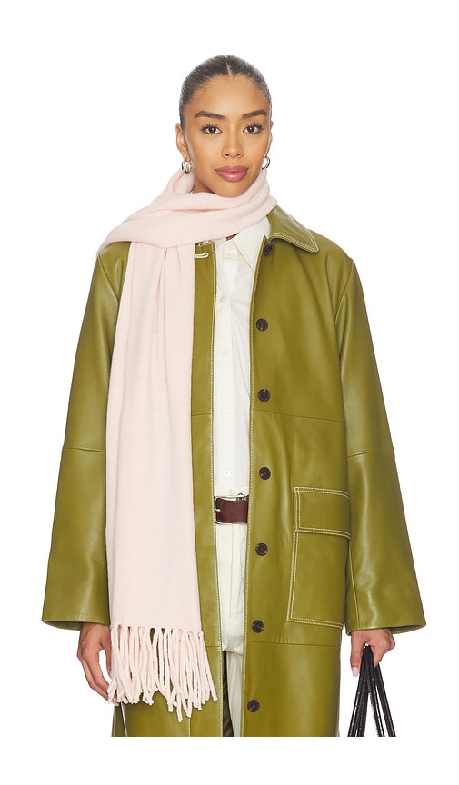 Bobi Fringe Scarf In Pink