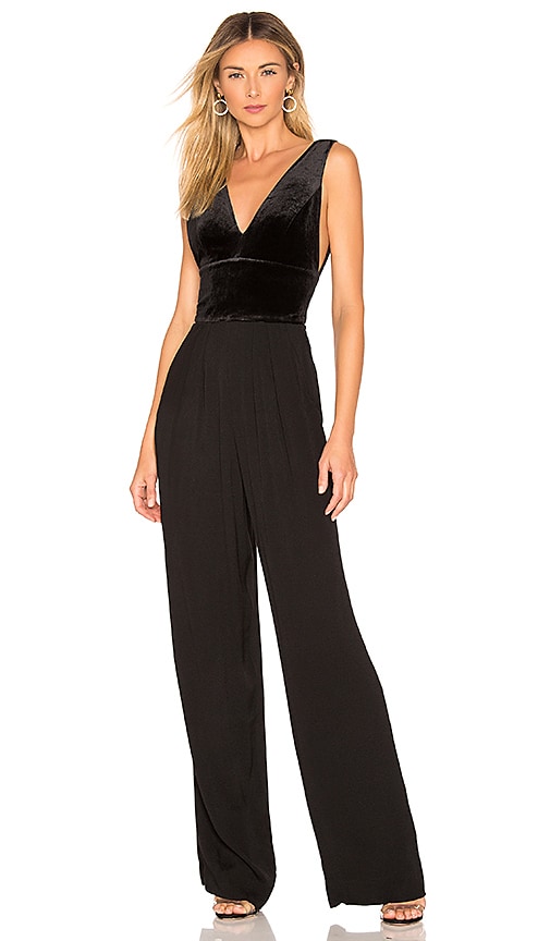 black velour jumpsuit