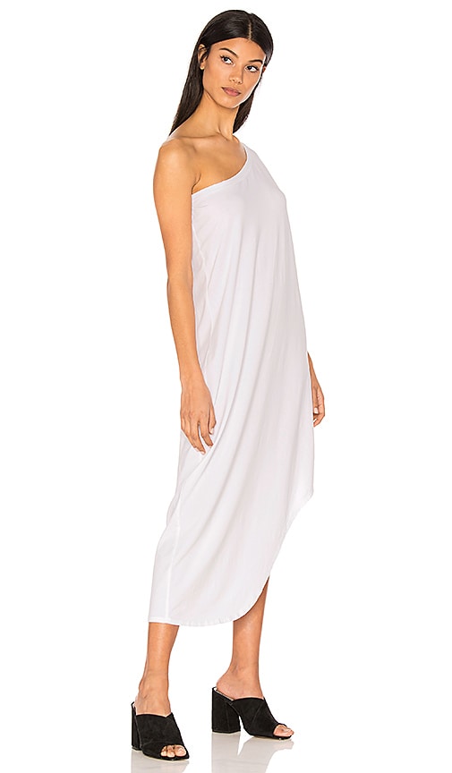 white one shoulder maxi dress