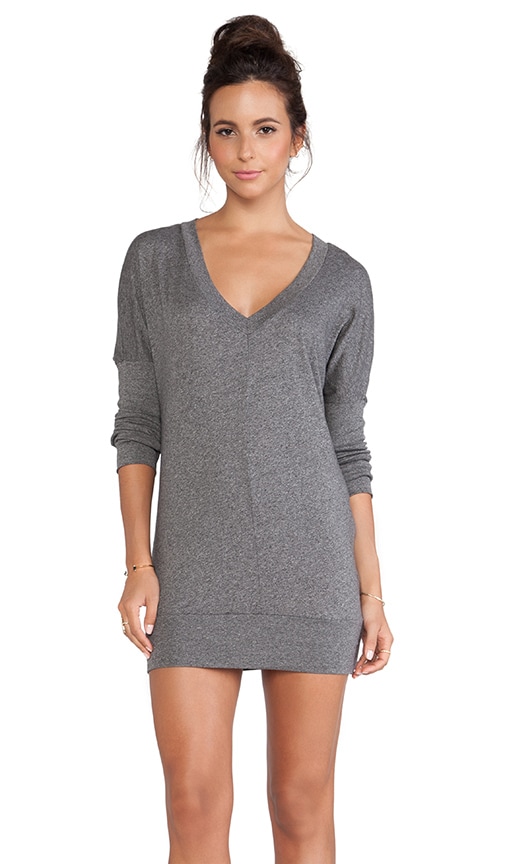Long Sleeve Jersey V-Neck Dress
