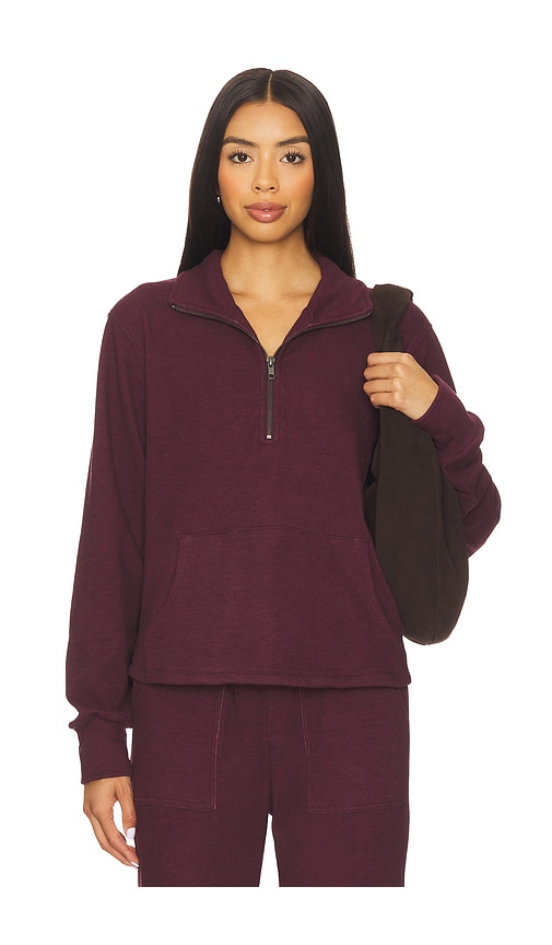 Bobi Half Zip Funnel Neck Sweatshirt
