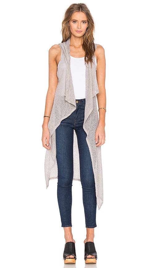 sleeveless long cardigan sweater