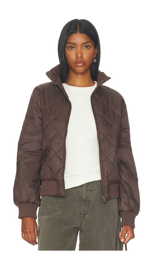 Bobi Leni Mock Neck Jacket in Brown. - size S (also in XS)