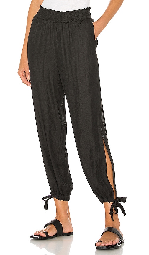 Bobi BLACK Boho Woven Pant in Black | REVOLVE