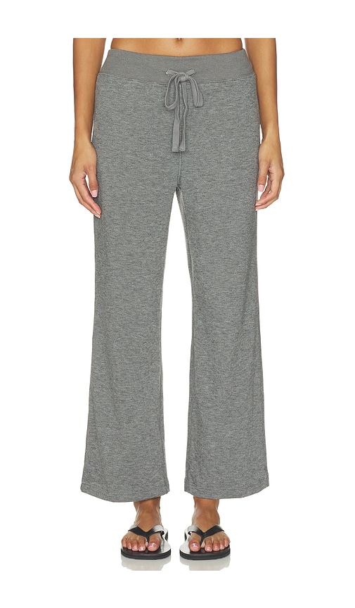 Bobi PANTALON AMPLE À TAILLE CONFORT ET COUPE ÉVASÉE en Grey. Taille M. Also en XS, S, L, XL.