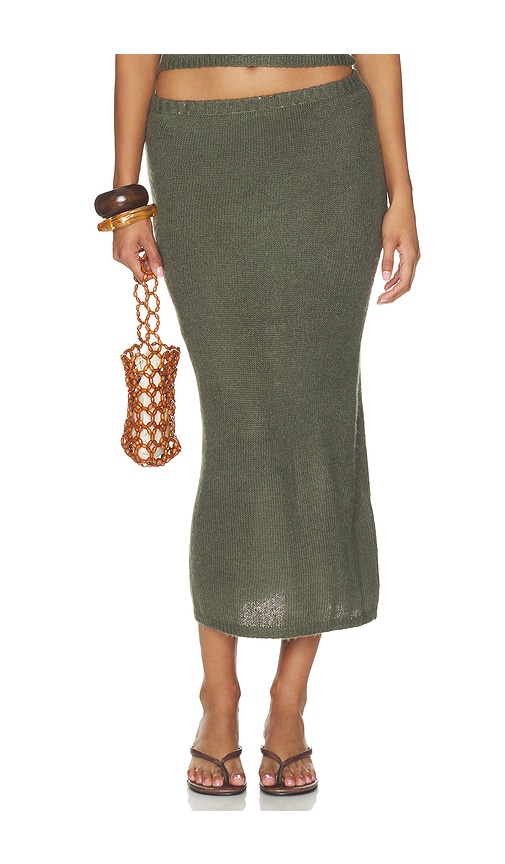 Bobi JUPE LONGUE BLAIR  en Sage. Taille L. Also en XS, S, M.