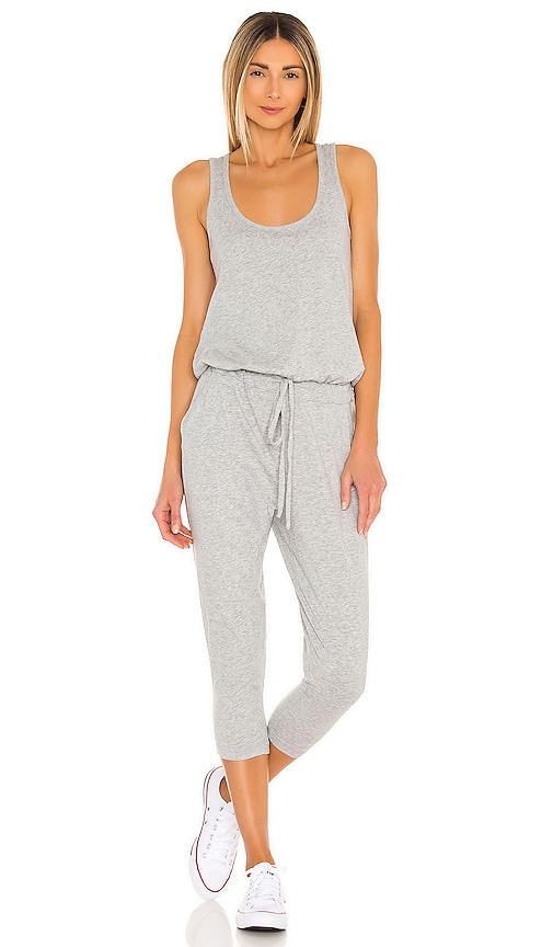 Bobi Supreme Jersey Sleeveless Jumpsuit in Heather Grey | REVOLVE