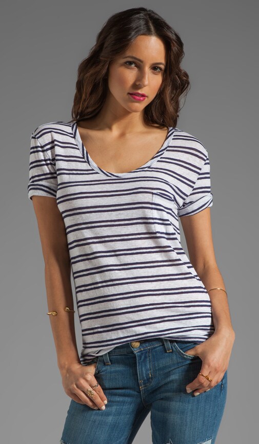 Linen Stripe Pocket Tee