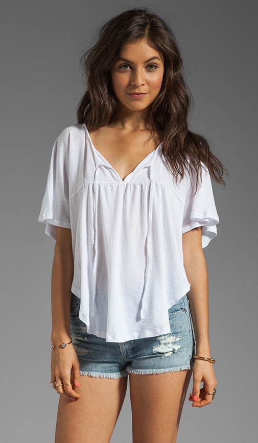 Lightweight Jersey Flutter Sleeve Top