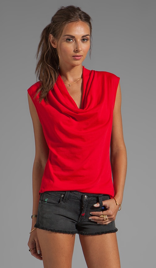 Light Weight Jersey Cowl Tank