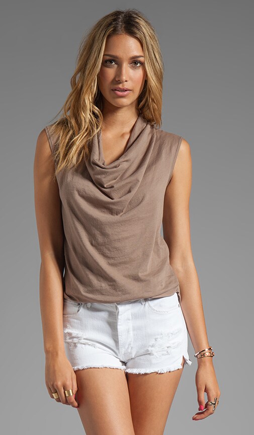 Light Weight Jersey Cowl Tank