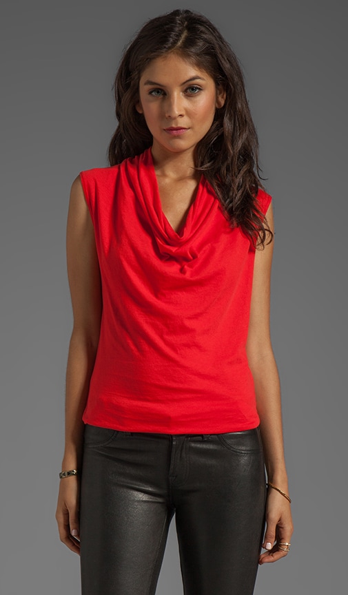 Light Weight Jersey Cowl Neck Tank