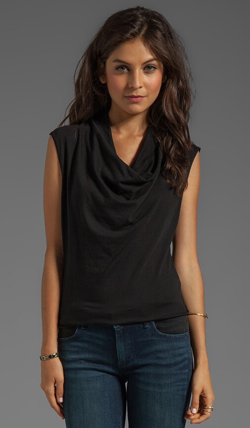 Light Weight Jersey Cowl Neck Tank
