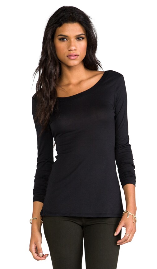 Mesh Open Back Long Sleeve Tee